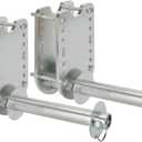 2 Pack Boat Lift Wheel Kit, Adjustable Boat Lift Wheel Bracket,Aluminum Mounting Plate and Stainless Steel Axles, Boat Lift Fixed Wheel Kit Fits Most Lifts(Wheels not Included)