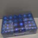 Yunsailing 100 Pcs Christmas Ball Ornaments Decorative Hanging Baubles Set Xmas Balls Seasonal Decorative Pendants for Christmas Tree Holiday Wedding Party Decorations(Blue)