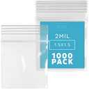 GPI - 900 Count, 1.5" x 1.5" Clear Plastic Reclosable Zip Bags, 2.5 Mil Thick, Strong & Durable Poly Baggies with Resealable Zip Top Lock for Travel, Storage, Packaging & Shipping