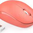Seenda Wireless Mouse, 2.4G Noiseless Mouse with USB Receiver Portable Computer Mice for PC, Tablet, Laptop, Notebook - Living Coral