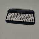 YUNZII ACTTO B303 Wireless Typewriter Keyboard, Bluetooth Connection, Cute Retro Aesthetic Design with Integrated Stand for Tablet, Phone, PC and Win/Mac/Android (B303, Midnight)