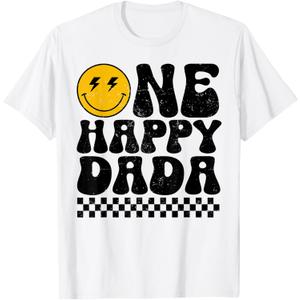 One Happy Dude Dada 1st Birthday Family Matching T-Shirt