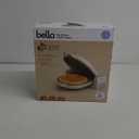 bella Flip-n-Store Belgian Waffle Maker, EverGood Ceramic Nonstick Coating, Fits-anywhere Kitchenware, Power Indicator Light & Touch Handle, 7 Wide & 1" Deep Plates, 1000 Watt, Oatmilk