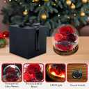 Preserved Flower Red Rose in Glass, Eternal Roses Gifts for Women, Mom, Girlfriend, Wife, Her on Christmas, Valentine's Day, Mother's Day, Birthday, Anniversary