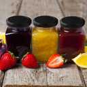 Jucoan 15 Pack Square Glass Jar with Black Airtight Metal Lids, 10 oz Small Glass Mason Jar Canning Jars for Jam, Spices, Honey, Jelly, Baby Shower, Wedding Favor