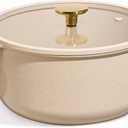 CAROTE 5 Qt Nonstick Stock Pot with Lid Soup Pot, Ceramic 5 Quart Casserole with Lid, Easy to Clean Non Stick Cooking Pot Cookware PFOA Free, Ceramic Oatmeal