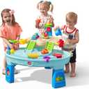 Step2 Ball Buddies Adventure Center Water Table for Kids, Indoor and Outdoor Kids Water Sensory Table Pool, Ages 1.5+ Years Old, 23 Piece Water Toy Accessories, Blue
