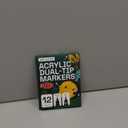 ARTISTRO 12 Acrylic Paint Markers - Paint Pens for Drawing, Brush + Fine Tips - For Fabric, Rock, Glass, Wood, DIY, Craft, Canvas - Art and Craft Supplies for Adults, Teens, Kids