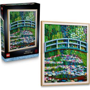 LEGO Art Claude Monet Bridge Over a Pond of Water Lilies - Building Sets for Adults, Ages 18+ - Wall Decor for Living Room or Home Office - Gift for Women & Men - 31220