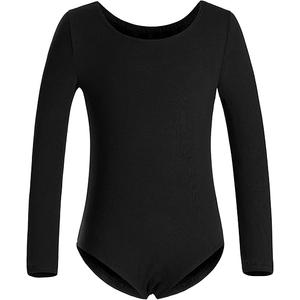 DANSHOW Girls' Team Basic Long Sleeve Leotard for Toddler Gymnastics Dance Ballet, L