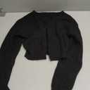 Verdusa Women's Drop Shoulder Long Sleeve Button Up Knit Cardigan Sweater M