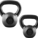 CAP Barbell Cast Iron Kettlebell - Coated Options, Singles and Sets, Multiple Weight Choices (35 pounds set)