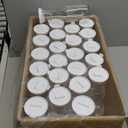 Gejoy 24 Pcs Plastic Water Carafe with Lids 32 oz Clear Juice Pitchers for Mimosa Bar Drinks Milk Iced Tea Beverage Containers for Home Restaurant School Fridge, Not Dishwasher Safe (White Cap)