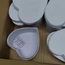 Lerheedi 12 Pcs Small Heart Shaped Boxes - 4 x 2 Inch Wedding Nesting Gift Boxes with Window, Heart Paper Decorative for Wedding Bridal Shower Mother's Day Gift Wrapping Party Decor(White)