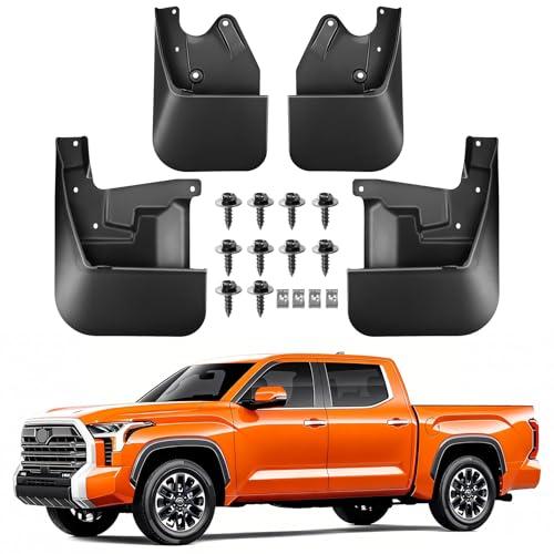 WRWJL Mud Flaps for Toyota Tundra 2022-2026,All-Weather Upgraded Front Rear Splash Guards Compatible with Tundra 2022 2023 2024 2025 2026,4PCS No Drilling Required(Not fits SR Models)