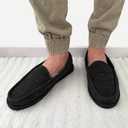 Bright Men's Corduroy House Slippers (Black)