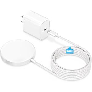 qi2 [Apple Certified] Magnetic Wireless Charger, 10FT Long 25W iPhone MagSafe Charger Fast Phone Charging Pad Wireless Magnetic Braid Cable Charge for iPhone 17/17 Pro/17 Pro Max/Air/16 ProMax/15/14/13/12