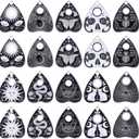 SUNNYCLUE 1 Box 20Pcs 10 Styles Tarot Charms Bulk Enamel Magic Charm Black Silver Alloy Cat Halloween Ouijas Heart Gothic Charm for Jewelry Making Charms DIY Supplies Bracelets Necklace Accessory