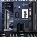 Water Ear Wax Removal Kit - Electric Ear Cleaner with LED Display, Ear Irrigation Kit Tool for Adults & Kids - Clear Wax Ear Built Up, 8 Pressure Settings & 6 Tips (Black)