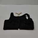 SHAPELLX Post Surgery Bras Front Closure Compression Bra Wirefree Mastectomy Bra with Adjustable Straps (Black), Size: XL