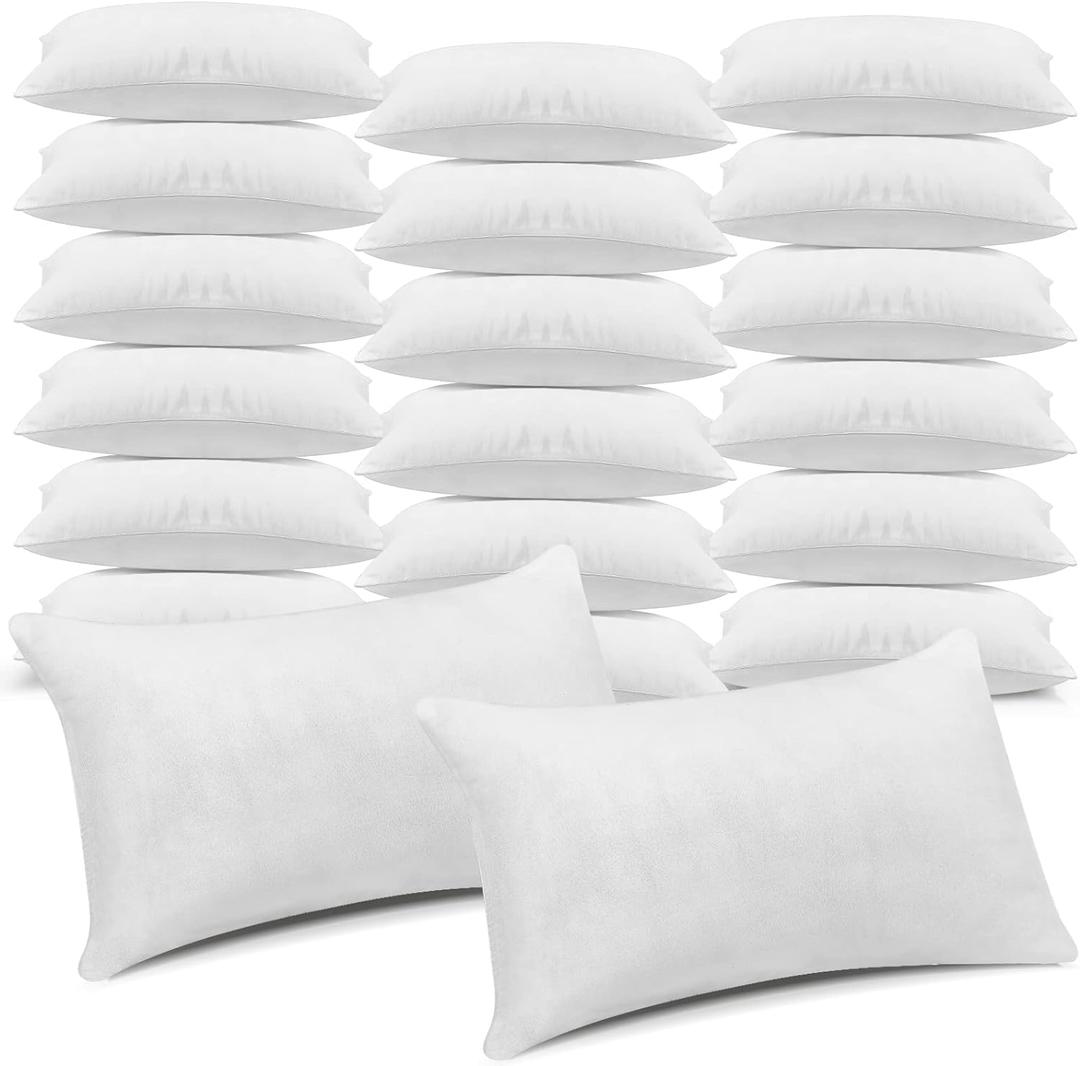 Macarrie 20 Pcs Queen Size Pillows for Sleeping Standard Size Inserts Hotel Bed Pillows Bulk for Stomach Back and Side Sleepers Machine Washable (30 x 20 Inches)