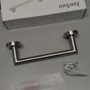 JunSun Bathroom Towel Bar 9 Inch Brushed Nickel Towel Racks Wall Mounted Bath Hand Towel Holder Modern Home Decor Towel Rod Bathroom Hardware Stainless Steel Towel Hanger Silver Towel Rail Single Bars