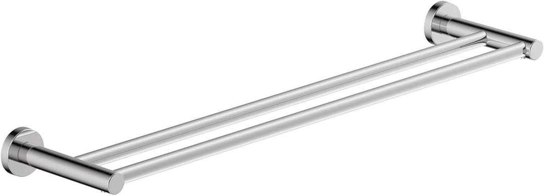 Symmons 353DTB-24 Dia 24 in. Double Wall-Mounted Towel Bar in Polished Chrome