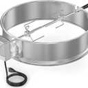 onlyfire Stainless Steel Rotisserie Ring Kit for Weber 22 Inch Charcoal Kettle and Other Similar Grills