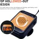 Portable Car Heater, 12V 200W Car Interior Fast Heated Defroster with 360 Rotatable Base, Plugs into Cigarette Lighter, Universal for Most Cars