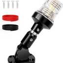 Anchor Light Stern Light for Boats LED, Boat Navigation Lights 3 Nautical Mile Visibility, Waterproof IP67 White Fold Down Pontoon Boat Lights for Marine, Jon Boat, Small Boats (12~24V, 6)