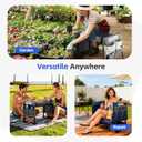 Garden Kneeler and Seat with Upgraded Wide & 3" Thick Kneeling Pad, Heavy Duty Garden Stool with 2 Large Tool Bags, Portable Bench for Weeding, Gardening Gifts for Women, Men, Seniors, Blue
