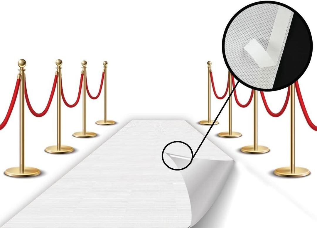 LEMONSODA White Carpet Floor Runner Hollywood Party Decoration Fabric 100 GSM (White, 3x50 Feet)