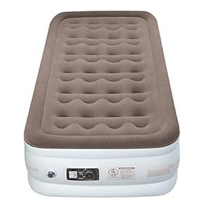 Etekcity Air Mattress Twin Size Inflatable Airbed Blow Up Air Bed Raised Mattress with Built in Pump for Camping, Guest, Height 18"