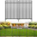 10 Panels No Dig Decorative Garden Fence, 32in(H)22ft(L) Heavy-Duty Rustproof Metal Panels, Outdoor Dog Barrier for Yard & Patio, Landscape, Border| Portable Temporary Fencing
