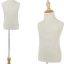 Child Mannequin for Clothing Display, Adjustable Kids Mannequin Torso with Wooden Base, 2-3 Years Old