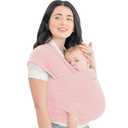 KeaBabies Baby Wrap Carrier - All in 1 Original Baby Carrier Newborn to Toddler Sling, Easy to Wear, Hands Free Bonding, Lightweight, Breathable Infant Wraps (Dusty Pink) (One Size (Pack of 1))