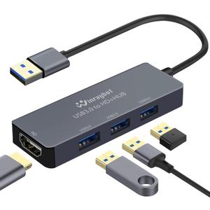 USB 3.0 to HDMI Adapter for Monitor/Multiple Displays with USB Docking Station for Laptop -USB A to HD Converter-Supports Mac/Windows -USB to hdmi External Video & External Graphics Card Adapter
