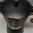 Mongdio Stovetop Espresso Maker Moka Pot, Cuban Coffee Maker Stove top coffee maker Moka Italian Espresso Greca Coffee Maker Brewer Percolator, 3 Espresso Cups, 5 oz - Black