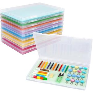 FUIJOL Photo Storage Box 11.5x8.5 Inch, 10 Pcs Portable Board Game Storage Container, A4 Paper Storage Box, Craft and File Organizer for Home/Office (8.5 * 11.5inch-10pcs)