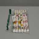 Nuanchu 6 Pcs Floral Taper Candles 10.6 Inch Pastel Flameless Candles Colored Battery Operated Dried Flower Candlestick LED Pressed Floral Candlestick for Home Wedding Summer Garden Party Decoration