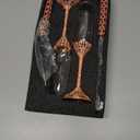 Sratte 4 Pcs Wedding Cake Knife and Champagne Flutes Server Set, Toasting Crystal Rhinestone Champagne Flutes Glasses Cake Knife Pie Server Wedding Gifts for Couple Bride Groom (Rose Gold)