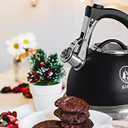 BARVIVO Whistling Tea Kettle - 3 Quart Large Size - Perfect Tea Pots for Stove Top for Preparing Hot Water for Coffee or Tea - Stainless Steel Tea Kettle Water Boiler Suitable for All Stovetops