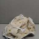 AVOIN colorlife Soft Plush Faux Fur Christmas Tree Skirt 36 Inch, Jacquard Beige Xmas Star Pine Trees Winter Holiday Mat Decoration