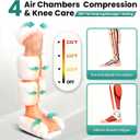 Leg Massager with Heat and Comression, Foot and Leg Massager for Circulation and Pain Relief, Air Compression Boots with 9 Intensity Levels, Full Leg Recovery Therapy Mechine