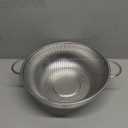 TeamFar Stainless Steel Colander, 5QT Micro-Perforated Metal Colander Food Strainer with Handles, for Draining Washing Rinsing Steaming, Non Toxic & Dishwasher Safe, Solid Construction & 3 Stable Feet