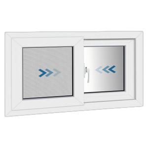 NOOTA Basement Window 32" x 16" Double Tempered Glass, Removable Flange, Vinyl Sliding WindowWhite