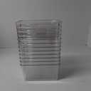 12 Pack Middle Organizers and Storage, Pantry Organization and Storage Bins, Cabinet Organizer, Clear Plastic Storage Containers with HandleAcrylic Storage Bins for Cabinet, Fridge