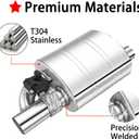 3 Inch Valved Muffler Exhaust Cutout with Muffler Cat Back Exhaust System Kit (Left Side)