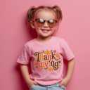 Thanksgiving Shirts for Toddler Boys Girls Kids 2-8T, Funny Turkey Pumpkin Dinos Truck Soft Cotton Short Sleeve Tee