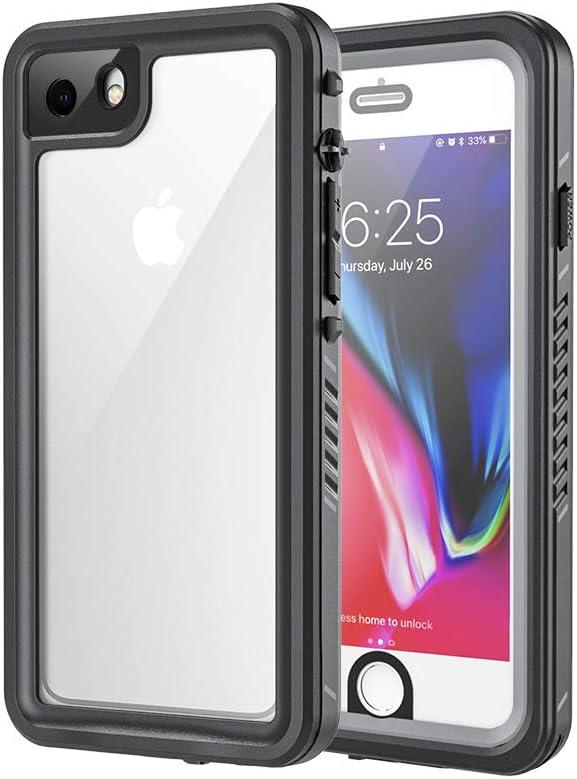 Lanhiem for iPhone SE 2022/2020 Case, for iPhone 7 8 Case, IP68 Waterproof Dustproof Shockproof Case with Built-in Screen Protector, Full Body Underwater Protective Cover for iPhone SE 2nd 3rd (Gray)